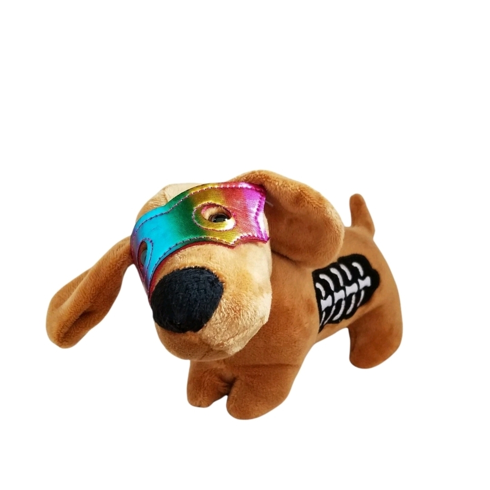HALLOWEEN SKELETON PUPPY PLUSH Dog 10" Long Stuffed Animal Toy